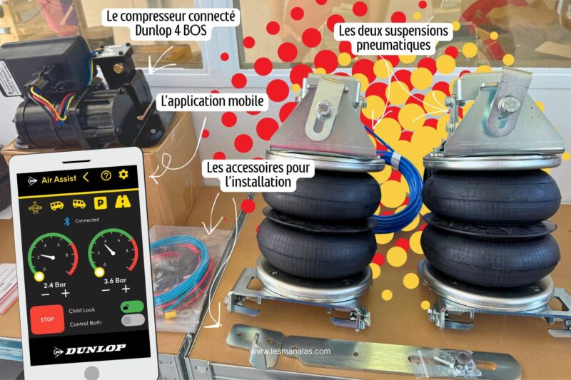 Kit d'amortisseurs pneumatiques complets Dunlop 4BOS