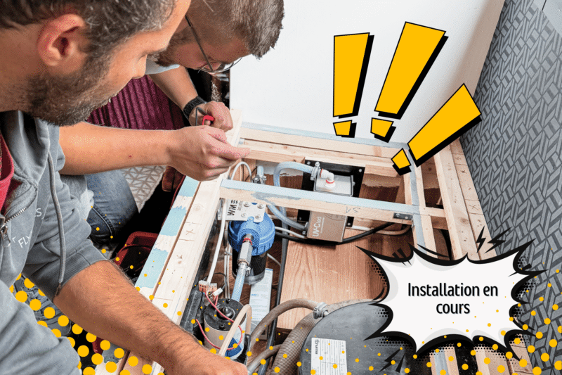 Installation en cours sur notre camping-car