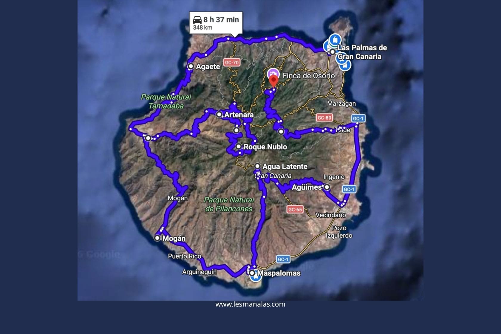 lesmanalas-grande-canarie-itineraire-van-itineraire
